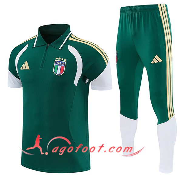 Ensemble Polo Foot Italie Vert 2026/2027