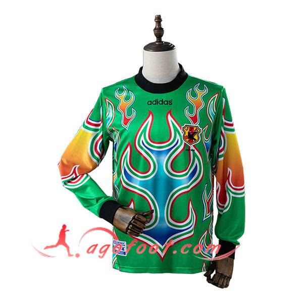 Maillot de Foot Japon Retro Manches Longues Gardien De But Vert 1998