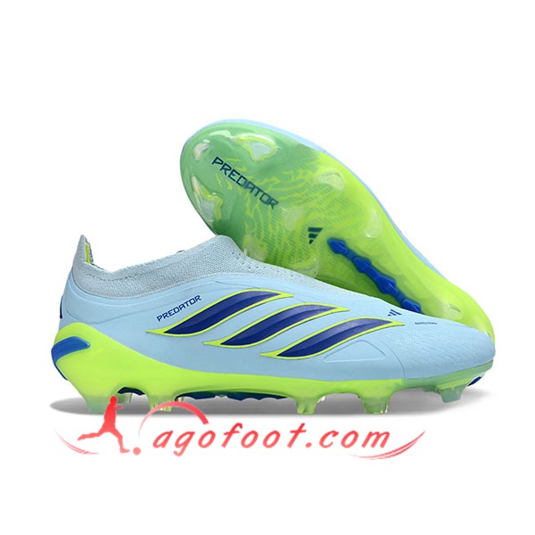 Adidas Chaussures de Foot 26 Predator Elite LL FG Bleu/Vert