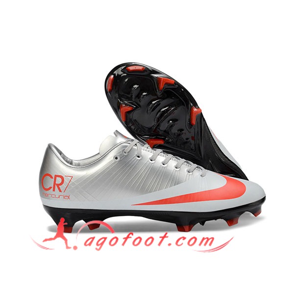 Nike Chaussures de Foot Mercurial Vapor 13 Elite FG Gris/Orange