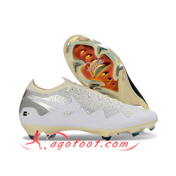 Nike Chaussures de Foot AIR Zoom Mercurial Vapor 16 Elite XXV FG Blanc/Gris -02