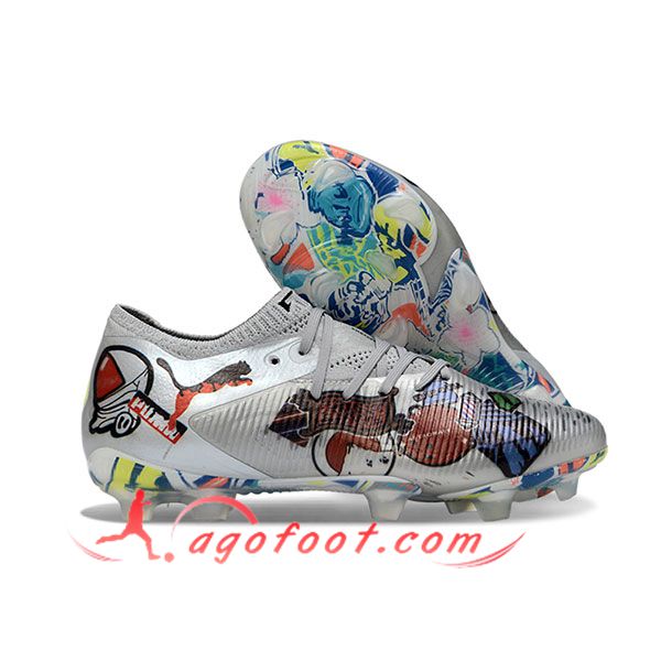 PUMA Chaussures de Foot FUTURE 8 ULTIMATE FG/AG Gris