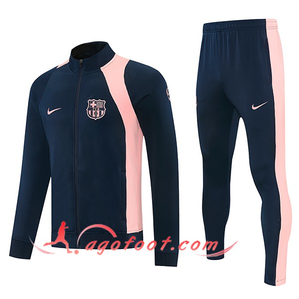 Ensemble Survetement de Foot Veste FC Barcelone Bleu/Rose 2026/2027