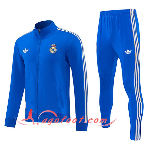 Ensemble Survetement de Foot Veste Real Madrid Bleu 2026/2027
