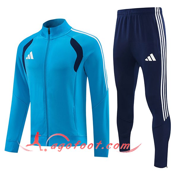 Ensemble Survetement de Foot Veste Adidas Bleu/Blanc 2026/2027