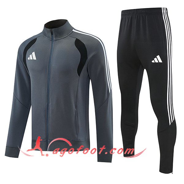 Ensemble Survetement de Foot Veste Adidas Gris 2026/2027