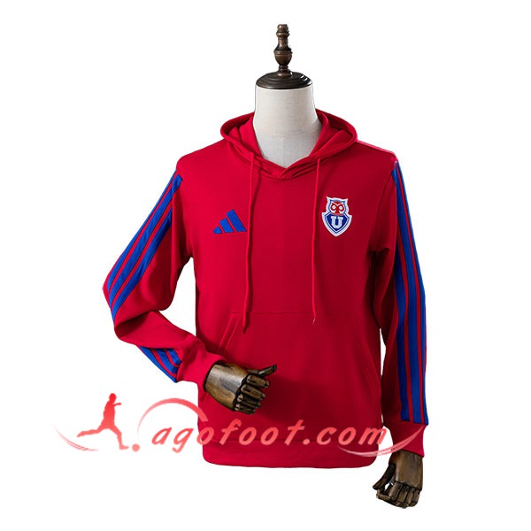 Sweatshirt Training Capuche Universidad De Chile Rouge/Bleu 2026/2027