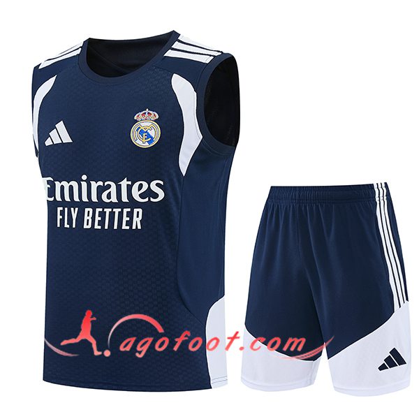 Ensemble Training Debardeurs Real Madrid Bleu/Blanc 2026/2027