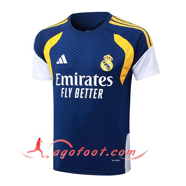 Training T-Shirt Real Madrid Bleu/Jaune/Bleu 2026/2027
