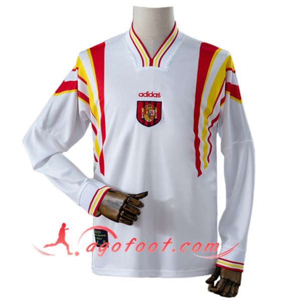 Maillot de Foot Espagne Retro Exterieur Manches Longues 1996