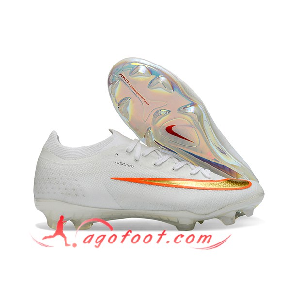 Nike Chaussures de Foot AIR Zoom Mercurial Vapor 17 Elite XXVI FG Blanc/Orange