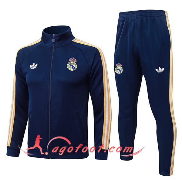 Ensemble Survetement de Foot Real Madrid Bleu/Jaune 2026/2027