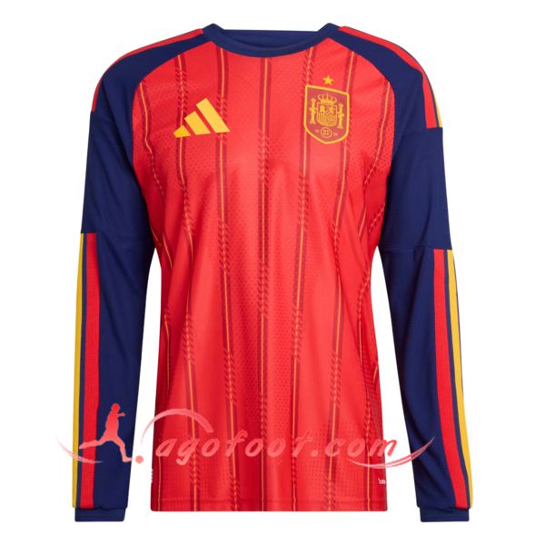 Nouveau Maillot Equipe Foot Espagne Domicile Manches Longues Coupe Du Monde 2026