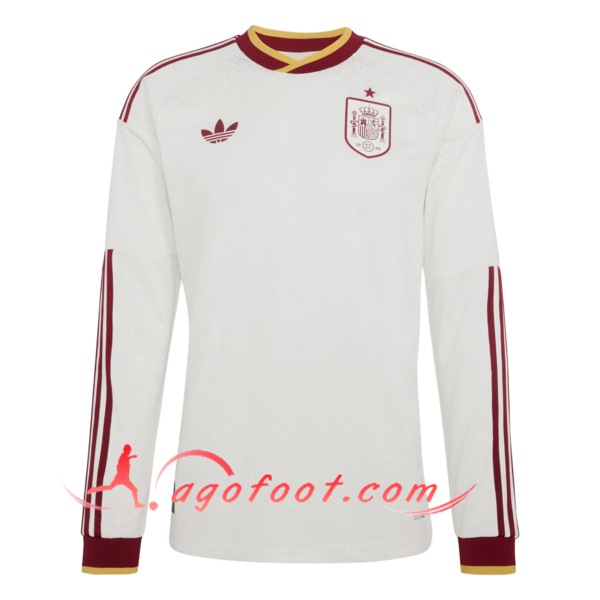 Nouveau Maillot Equipe Foot Espagne Exterieur Manches Longues Coupe Du Monde 2026